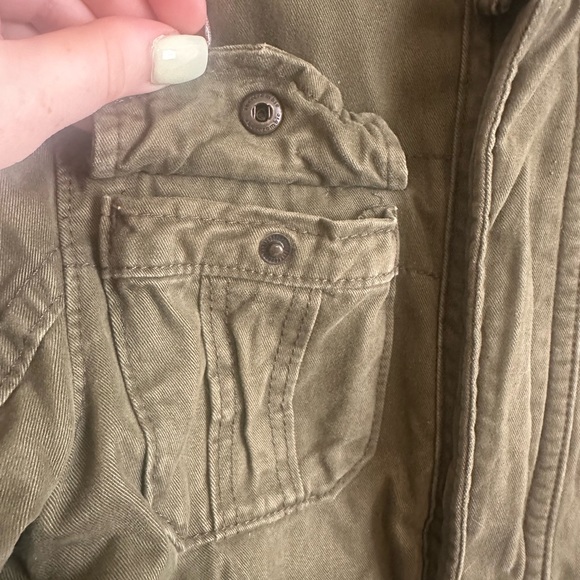 Abercrombie Kids lightly worn green jacket size L - Picture 3 of 14